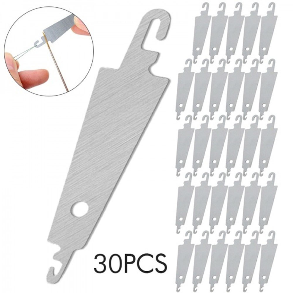 Bộ 30 Dụng Cụ Móc Đan Len Bằng Thép Không Gỉ Nhiều Màu Sắc