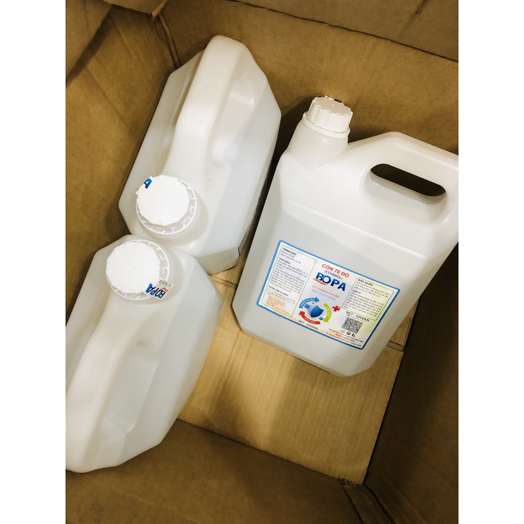 Cồn Y Tế 70 Độ 5 Lít Sát Khuẩn BOPA Chính Hãng Thay Nước Rửa Tay