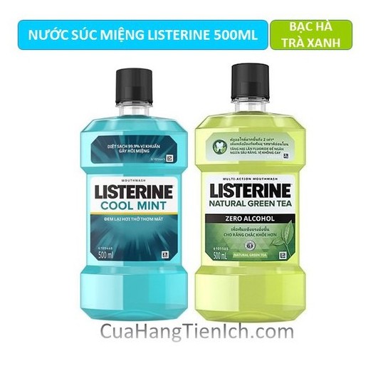 Nước Súc Miệng Listerine Hương Bạc Hà/ Trà Xanh 500ML