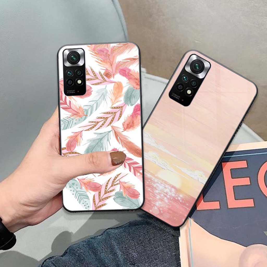 Ốp lưng kính cường lực Redmi note 11 4G / Note 11s bộ hình thiên nhiên dịu dàng . Vỏ lưng Xiaomi cao cấp LOẠI 1