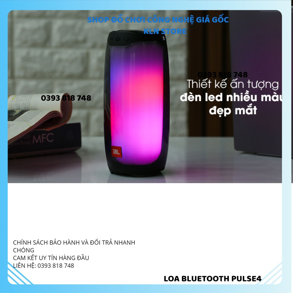 Loa Bluetooth Pulse 4 âm thanh sống động, thiết kế bắt mắt có đèn led nháy theo nhạc Bảo hành đến 12 tháng