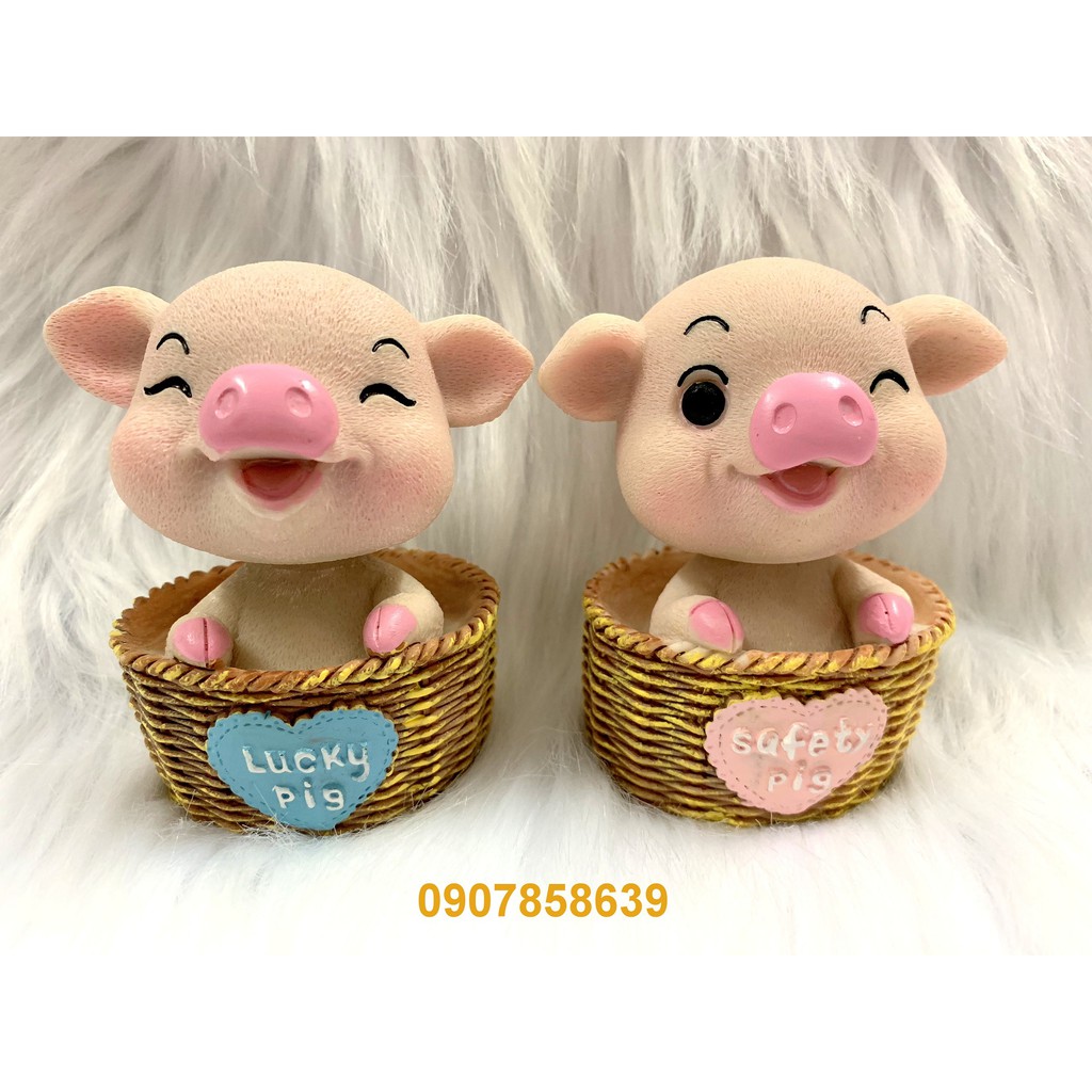 Tượng Heo - Lợn May Mắn Siêu dễ thương ( Lucky Pig và Safety Pig)