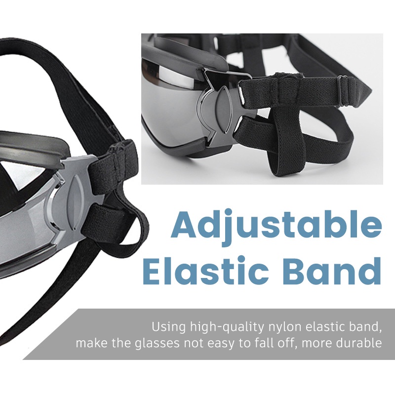 HamshMoc Kính bảo vệ mắt chống tia uv chống mưa chống gió có dây đeo có thể điều chỉnh cho thú cưng cỡ vừa và lớn