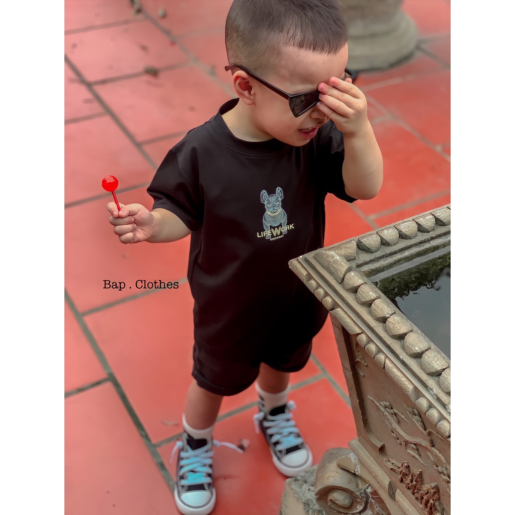 Áo thun life work balance cho bé , áo thun trẻ em unisex , Kid_genZ
