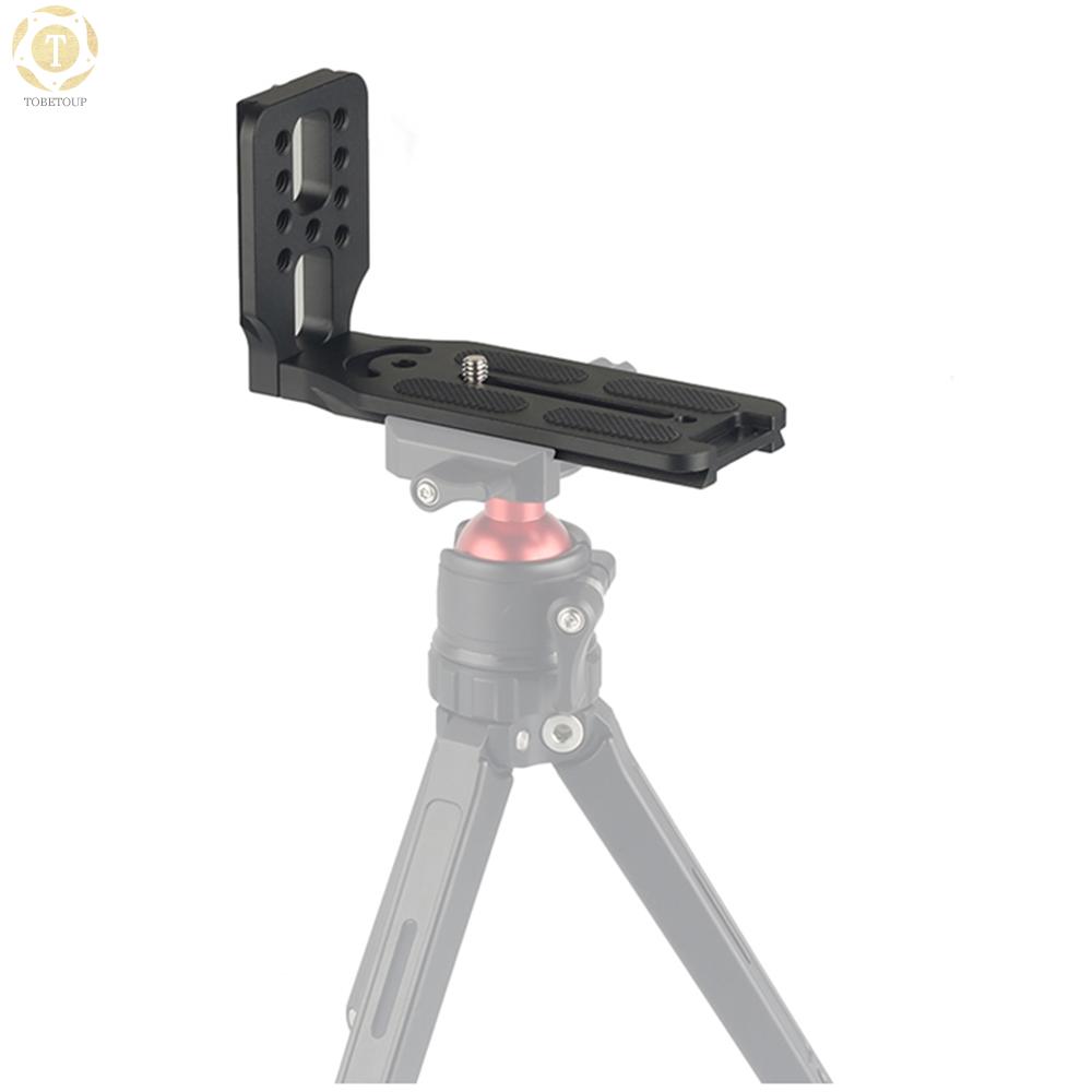 Shipped within 12 hours】 Camera Vertical Clapper L-shaped Bracket Aluminum Alloy Quick Release Plate 1/4 Inch Screw Mounts Arca Swiss Standard Universal for DSLR Camera Vertical Horizontal Shooting Compatible with Canon Nikon Sony DJI Ronin Most Tri [TO]