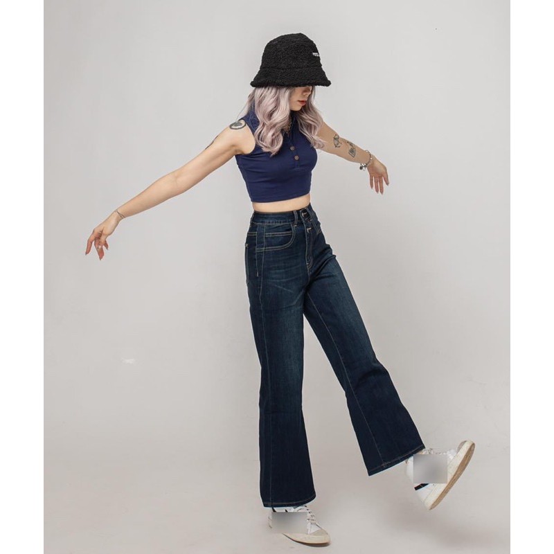 Quần culottes ngố 2 nút siêu xinh