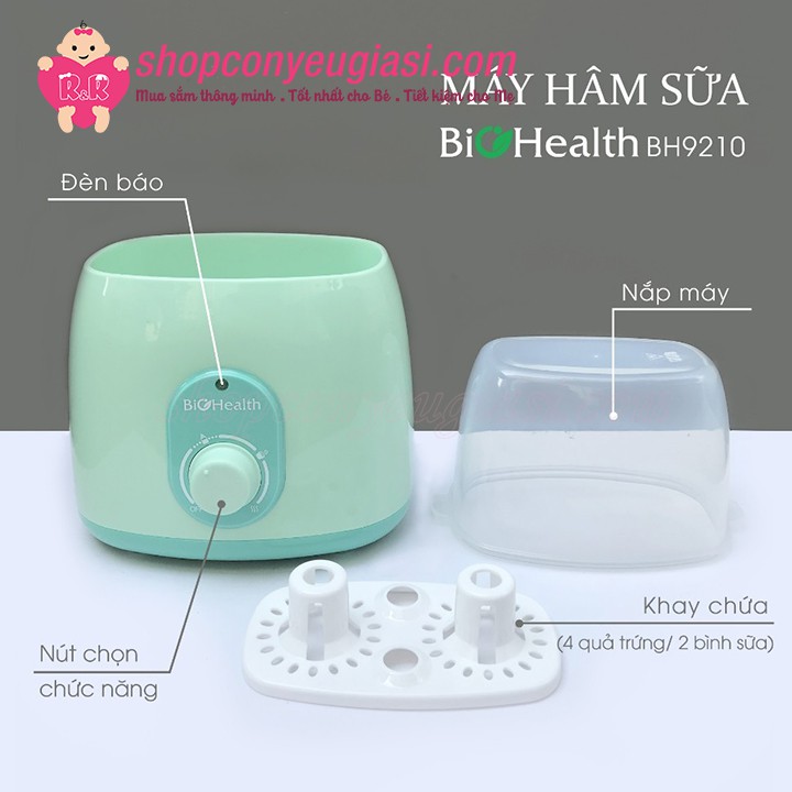 Máy Hâm Sữa Đa Năng 2 Bình Biohealth BH9210