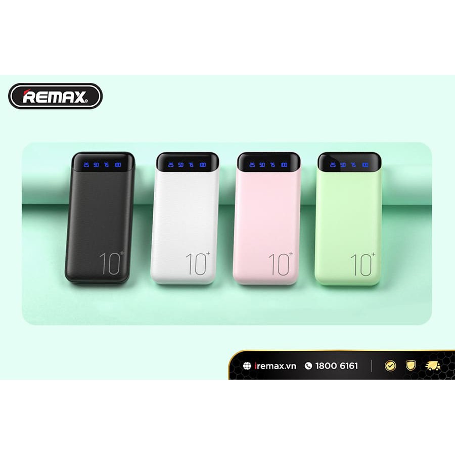 Sạc dự phòng, Pin sạc dự phòng Remax, tích hợp màn hình LED Remax WK-161 10000mAh, 20000mAh,.._Bảo Hành 6 Thá