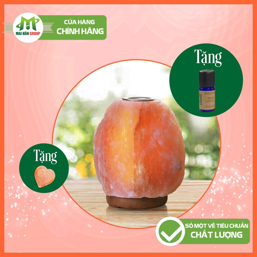 Đèn Đá Muối Xông Tinh Dầu - Đá Muối Himalaya Tự Nhiên 100% - Hàng Chính Hãng 100%