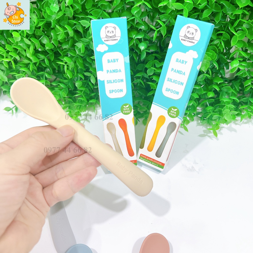 Thìa Silicon Ăn Dặm BaBy Panda Siêu Mềm Mịn Cho Bé
