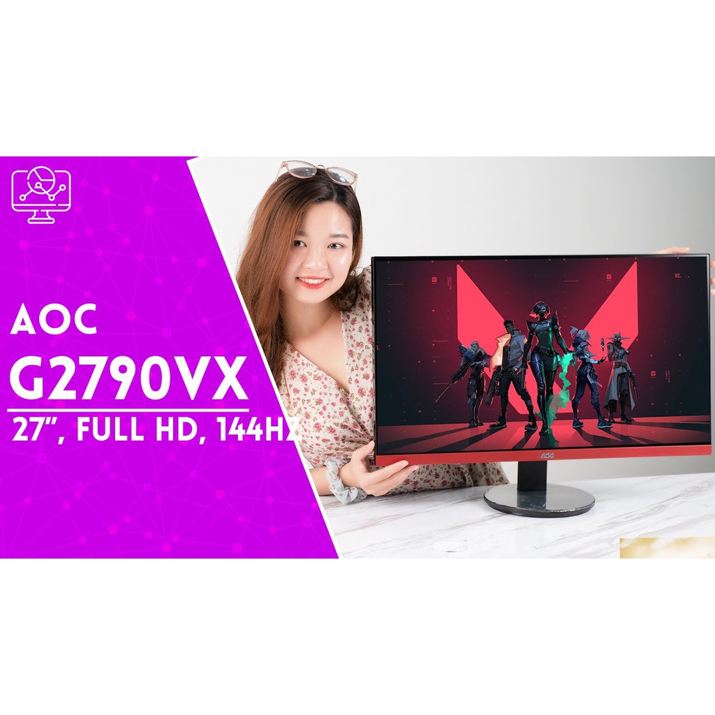 Màn hình AOC G2790VX/74 (27inch/FHD/VA/144hz/1ms/350nits/HDMI+DP) Bảo hành chính hãng 36 tháng.