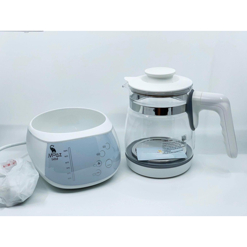 BÌNH THỦY TINH THAY THẾ CHO MÁY ĐUN NƯỚC, HÂM NƯỚC PHA SỮA MOAZ BEBE MB-002