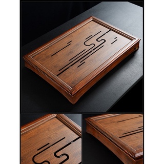 Khay trà đạo chữ nhật gỗ tre cao cấp