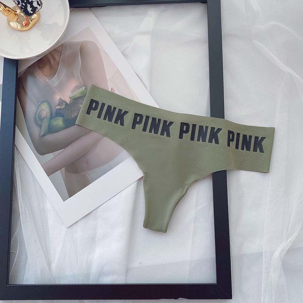 Quần Lót Lọt Khe Lưng Thấp In Chữ Màu Hồng Thoáng Khí Không Để Lại Dấu Vết Cho Nữ Back2Lilife