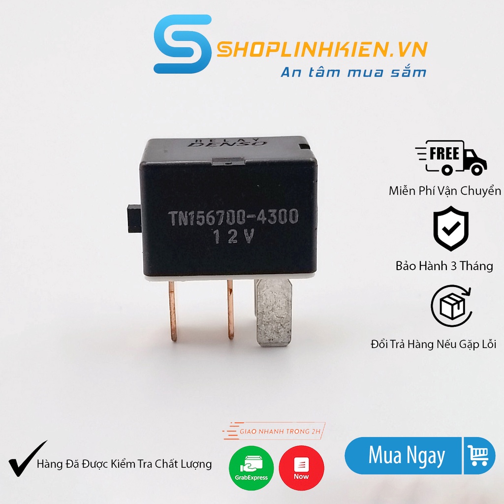 Relay 12V40A 4 Chân DENSO TN156700-4300 Rơ Le Dòng Cao, Rờ Le 12V Xe Máy