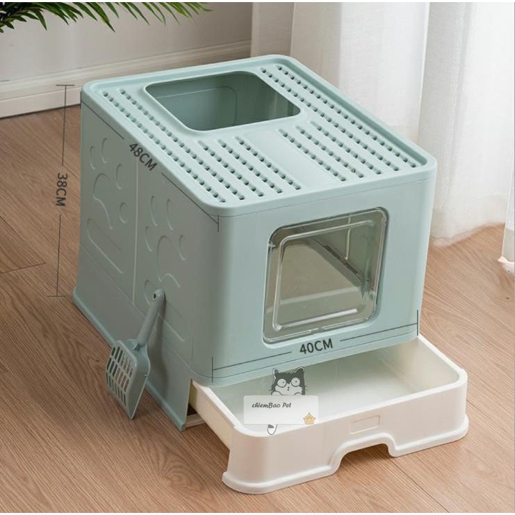 nhà vệ sinh có nắp siêu to - ngăn kéo cho mèo siêu to