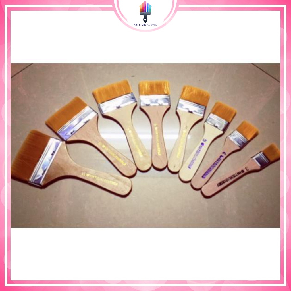 FULL BỘ PANHXO LÔNG MỀM ĐỦ SỐ-9 CÂY Cọ Lớn , Cọ Dẹt, Cọ Bản Lớn, Cọ Bản Vuông, Cọ Đầu Bằng - Cọ Theo Số
