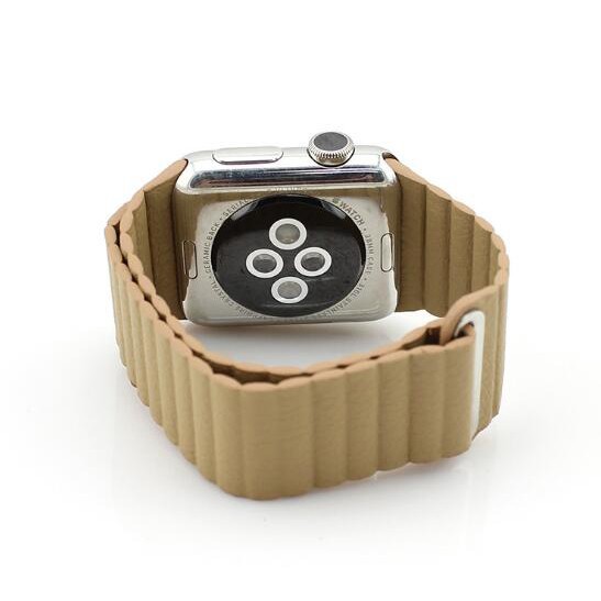 Dây Đồng Hồ Apple Watch💞FREESHIP💞 Dây đeo bằng da khóa kim loại Apple Watch,Đồng Hồ Thông Minh iWatch Series 5|4|3|2|1