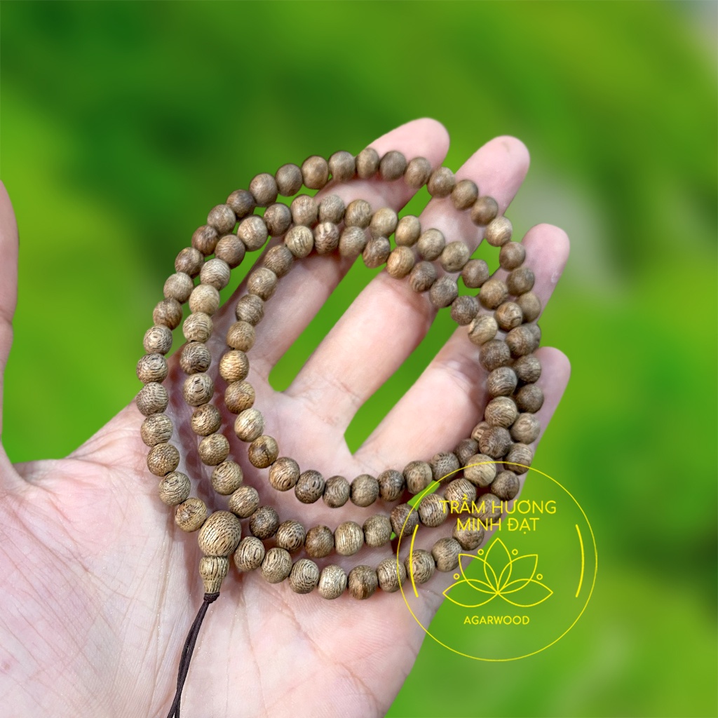 Vòng tay trầm hương tốc hàng việt mộc thơm ngọt chuẩn tự nhiên 6mm