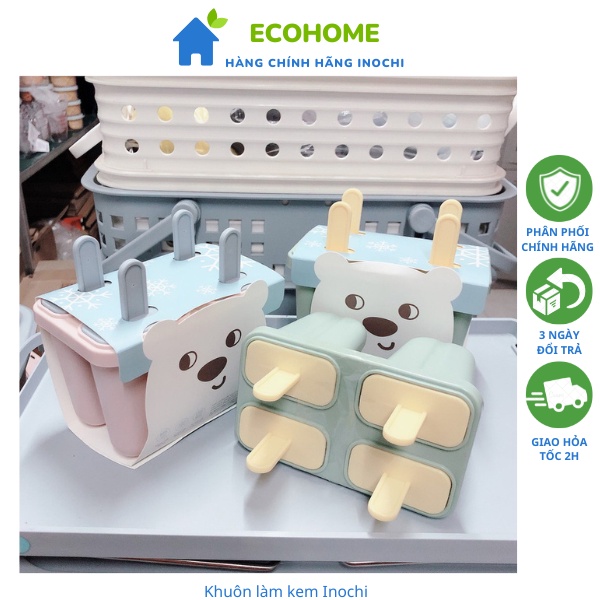 Khuôn làm kem Kari Inochi làm từ nhựa nguyên sinh an toàn cho sức khỏe - chính hãng Inochi