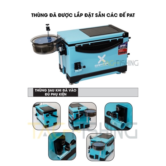 Thùng Câu Xsamtin 3500 PRO MAX, thùng đài tag fishing