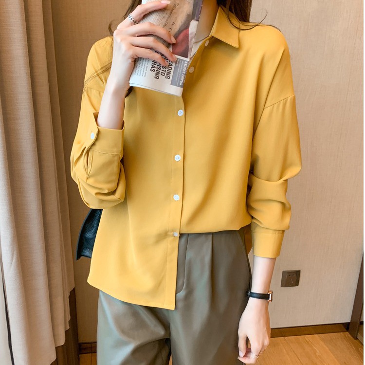 Áo Sơ Mi Voan Tay Dài Thời Trang Dành Cho Nữ