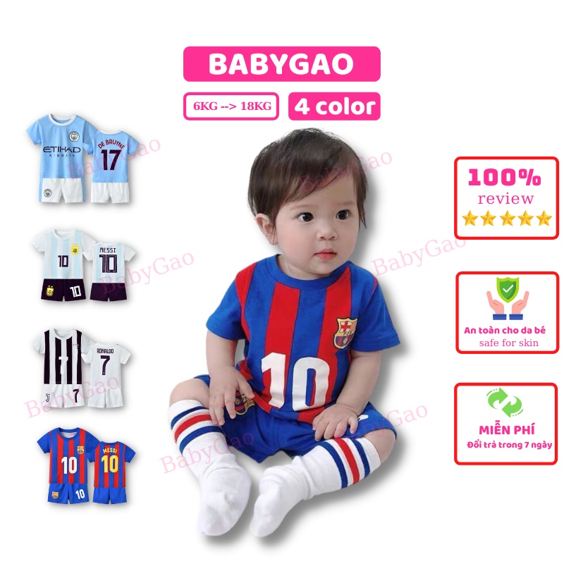 Bộ quần áo bóng đá cho bé BabyGao mẫu 2021