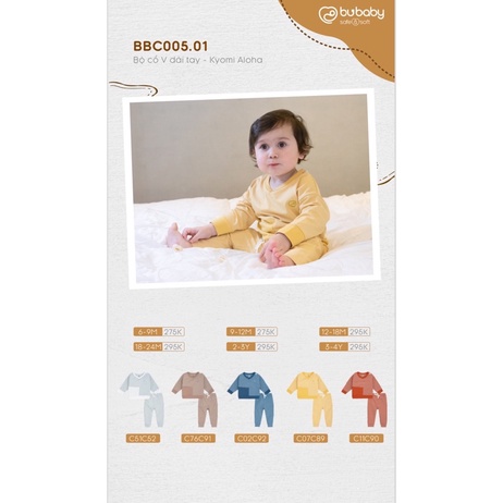 Bộ cổ V dài tay Bubaby✅