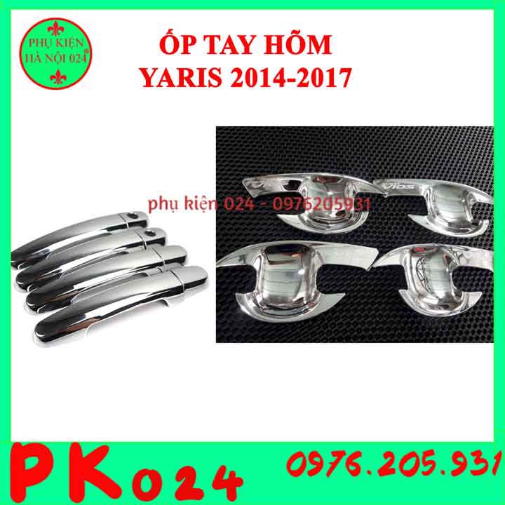 [Yaris 2014-2017] Ốp Tay Nắm Hõm Cửa Mạ Crom Yaris 2014-2017