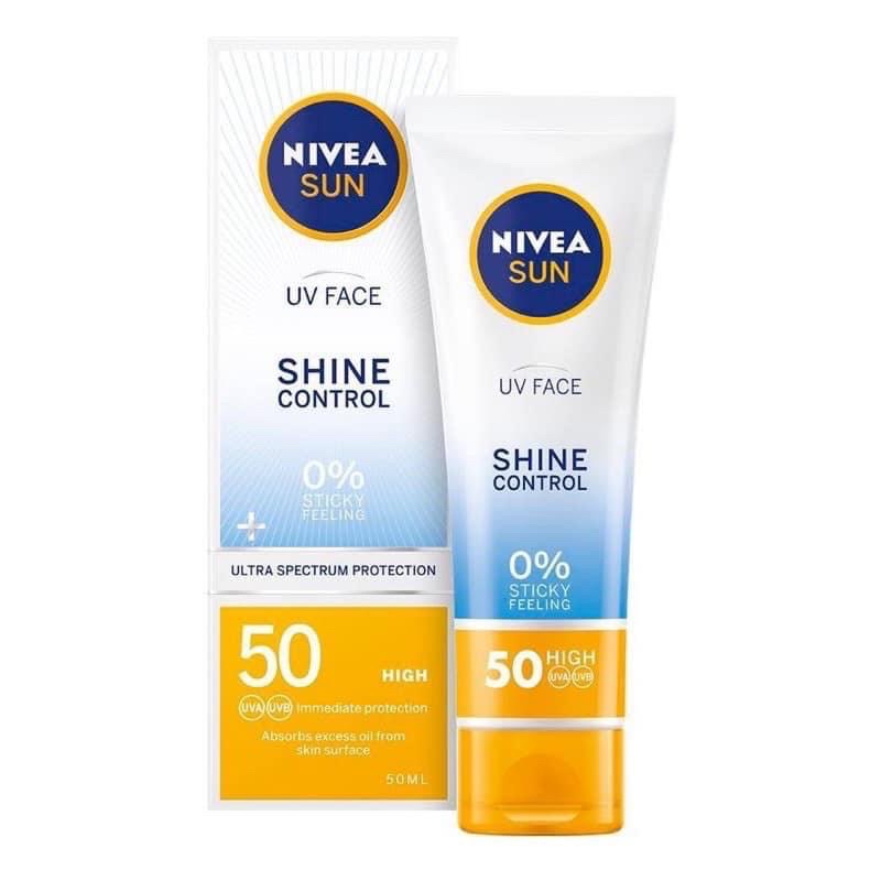 Kem chống nắng Nivea Shine Control SPF 50 UV Face 50ml