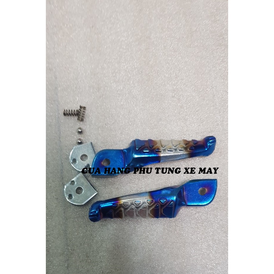 Gác chân kiểu cá sấu xi titan cho các loại xe - 1 cặp