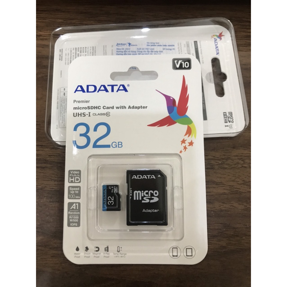 Thẻ nhớ 32GB ADATA UHS-I MICRO SD CLASS10 - Bảo hành 5 năm - Cam kết Chính hãng