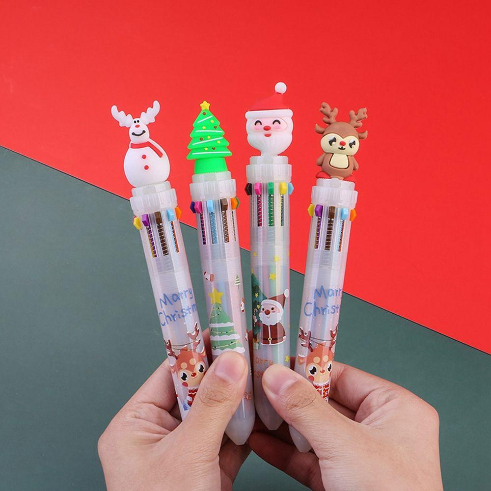 Bút Bi Ngòi 0.5mm Họa Tiết Tuần Lộc Giáng Sinh Nhiều Màu Dễ Thương