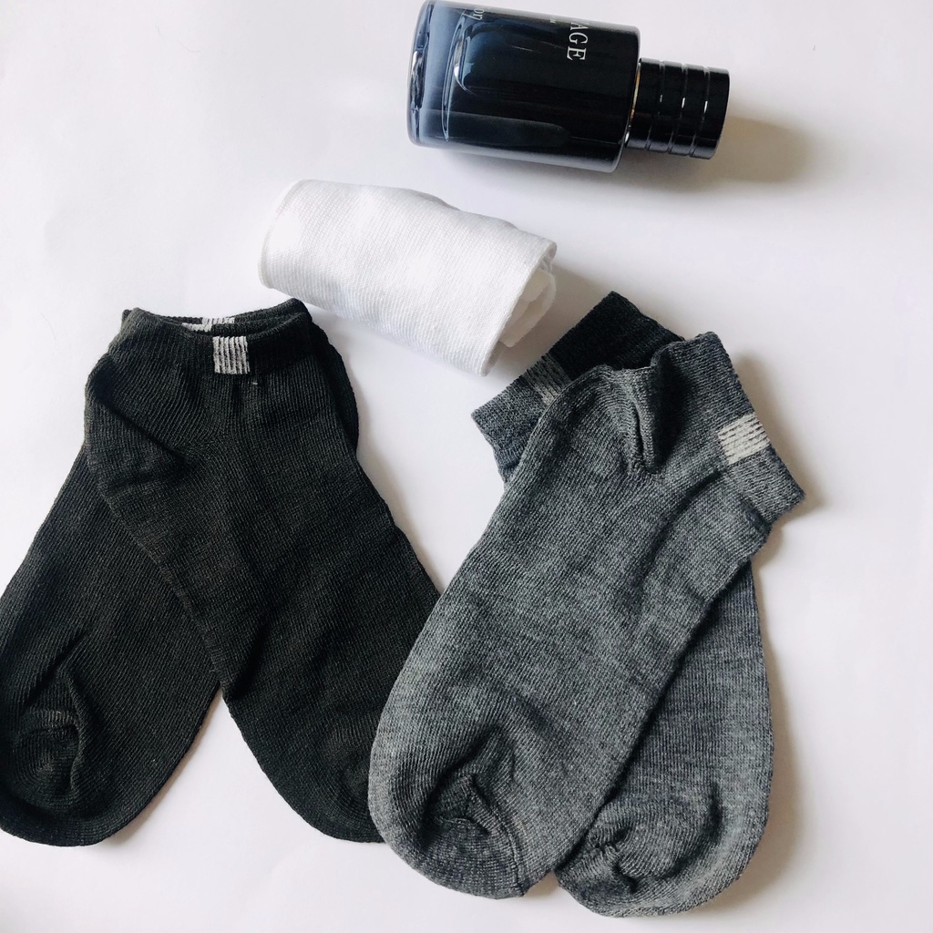 Tất trơn unisex nam nữ, vớ tất nam nữ cổ ngắn đẹp thấm hút mồ hôi mã T01
