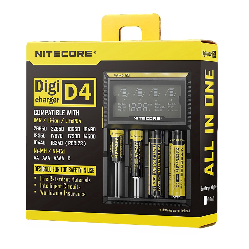 Bộ Sạc Pin Thông Minh Nitecore D4 Lcd 12v