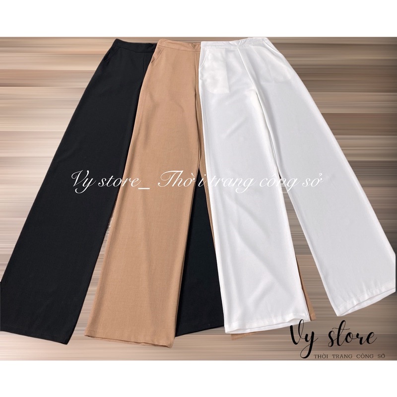 (Q02) Quần ống suông lưng siêu cao - Vy store