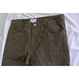 Quần kaki chinos giả jean nâu PullB