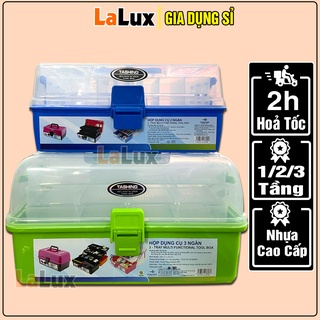 Hộp Đựng Mỹ Phẩm Có Nắp Đủ Tầng  - Hộp Đựng Đồ Làm Nail , Nhựa Cao Cấp (Giao Màu Ngẫu Nhiên) LALUX