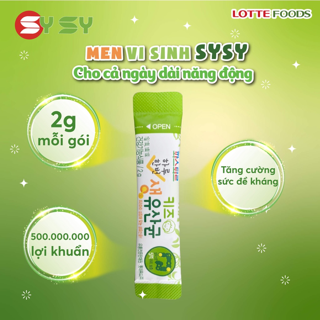 Men vi sinh Sysy Lotte Hàn Quốc