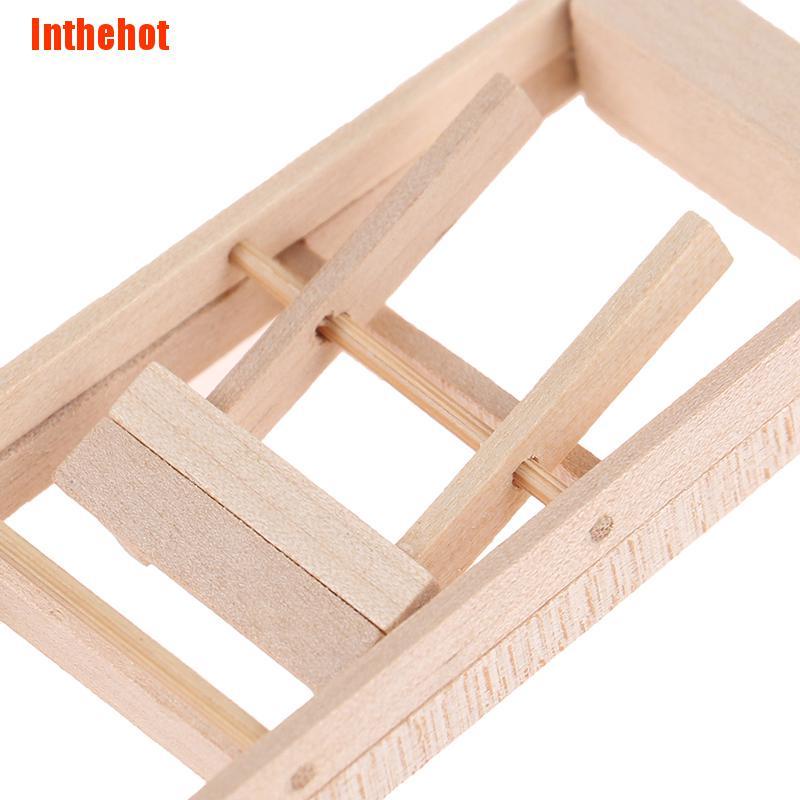 Mô Hình Thang Gỗ Mini Tỉ Lệ 1: 12 Trang Trí Nhà Búp Bê