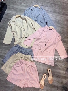 HN- Set áo blazer kèm quần ( ảnh thật cuối bài )