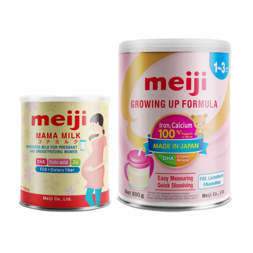 Combo Sữa Meiji  Mama Milk (350g) và Sữa dạng bột Meiji Growing Up Formula (800g)