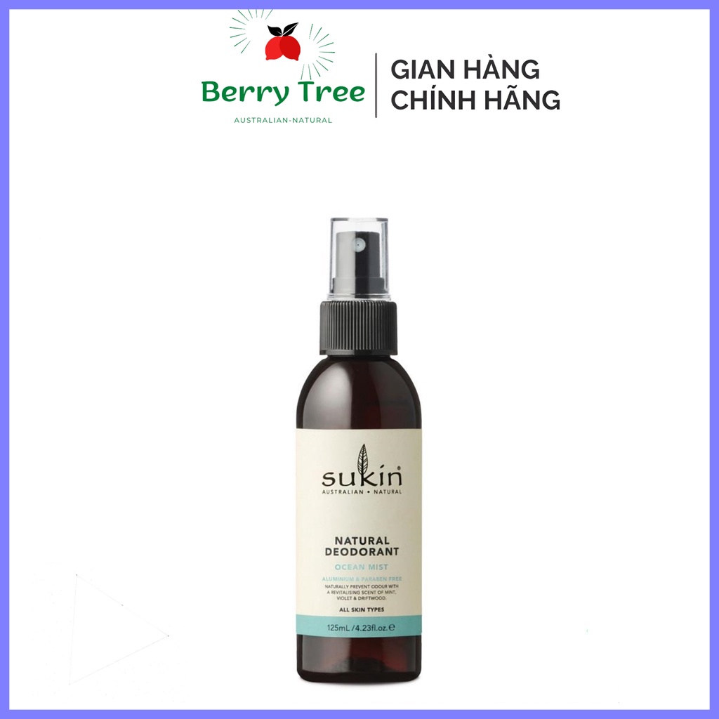 Xịt Khử Mùi Sukin Natural Deodorant 125ml (BR)