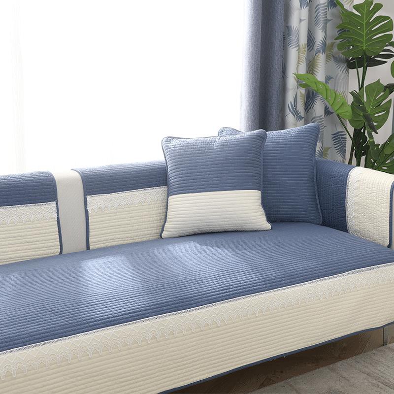 Vải cotton bọc ghế ngồi sofa 4 mùa hiện đại đơn giản phong cách Nordic