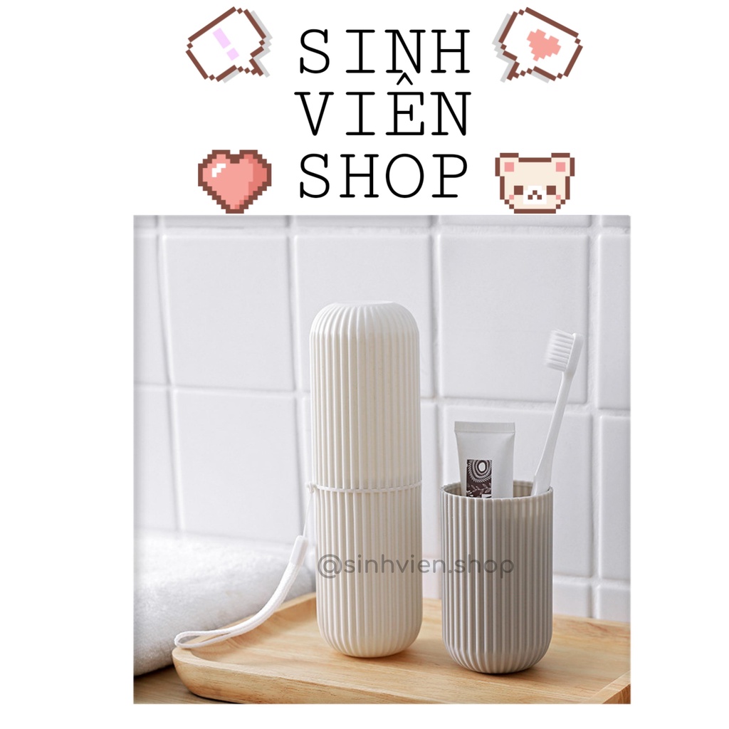 Ống đựng bàn chải và kem đánh răng du lịch tròn