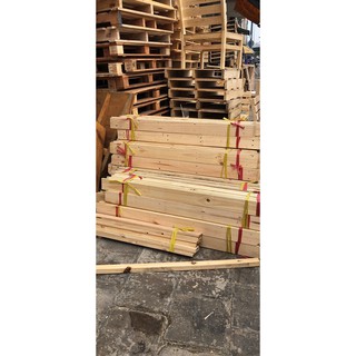10 Nan pallet - Nan pallet bào 4 mặt - Nan pallet trang trí - Nẹp Gỗ 10 nan gỗ thông pallet