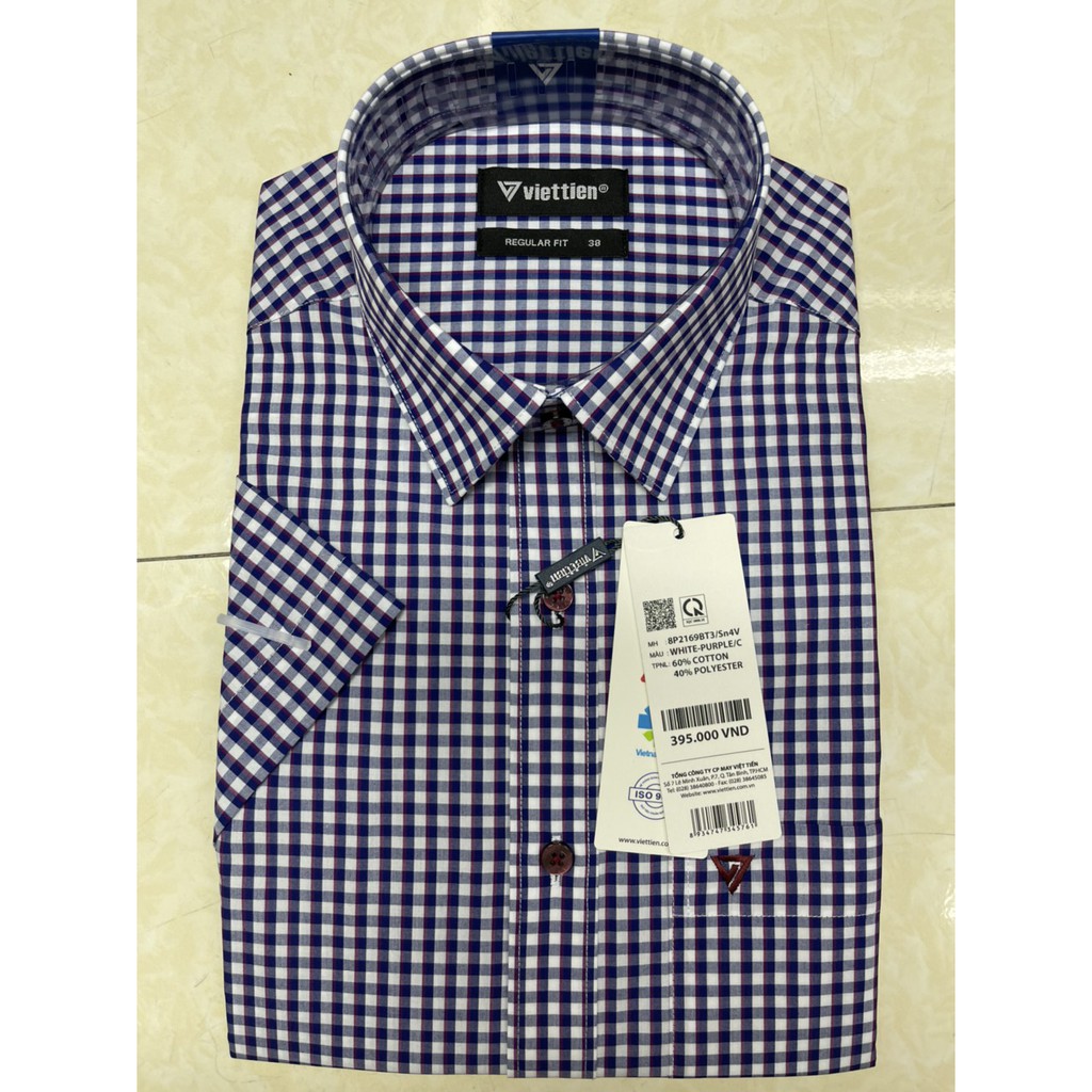 Áo sơ mi ngắn tay Việt Tiến  MS2169