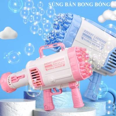 Súng Bắn Bong Bóng, Súng Phun Bong Bóng- Loại To Đẹp 32 Lòng Tặng Pin