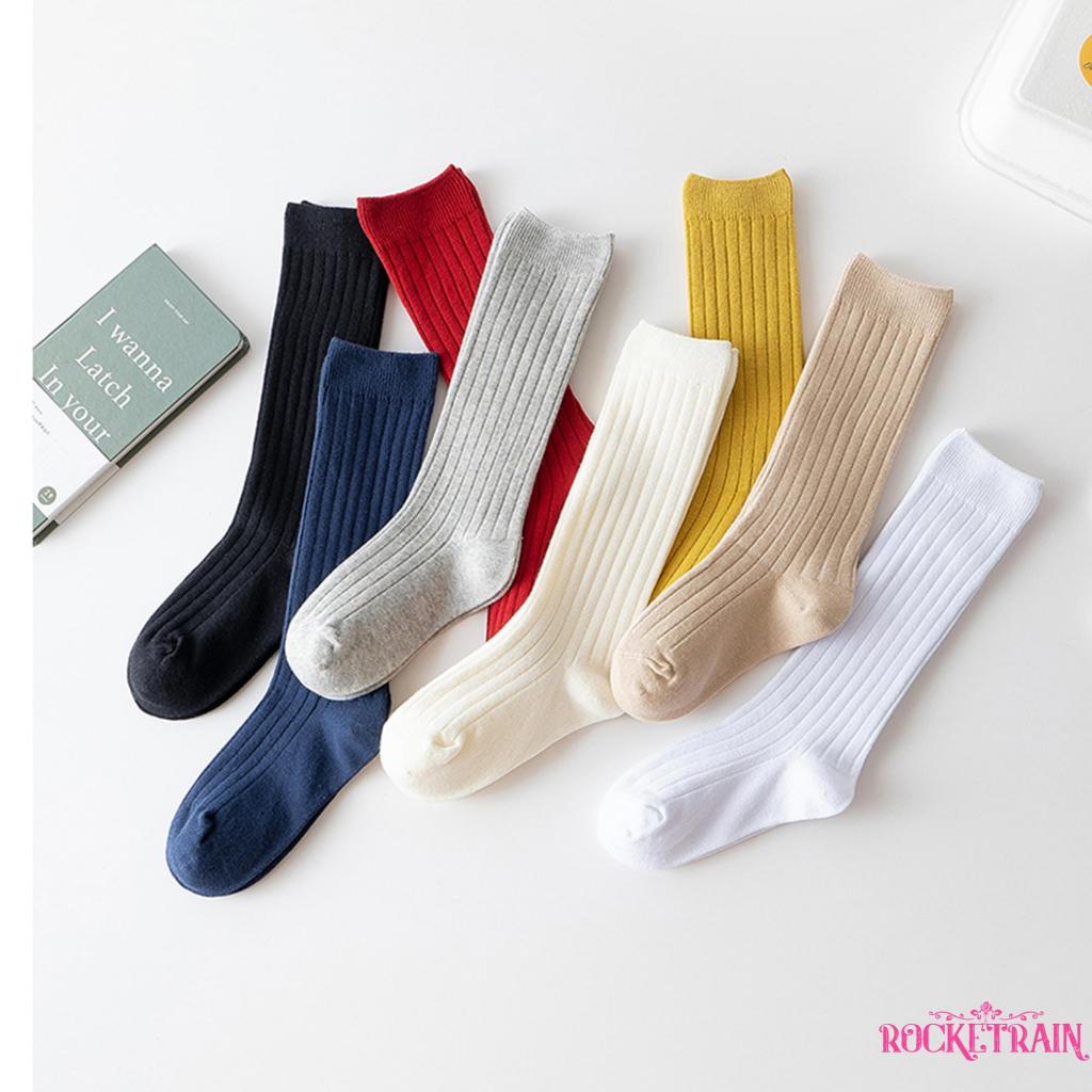 Vớ Đan Len Cao Đến Đầu Gối Màu Sắc Xinh Xắn Dành Cho Các Bé