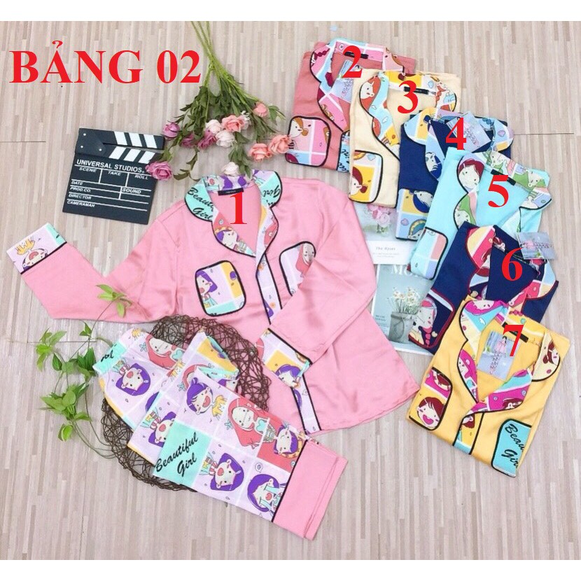 BỘ PIJAMA SATIN TAY DÀI QUẦN DÀI MS04 | BigBuy360 - bigbuy360.vn